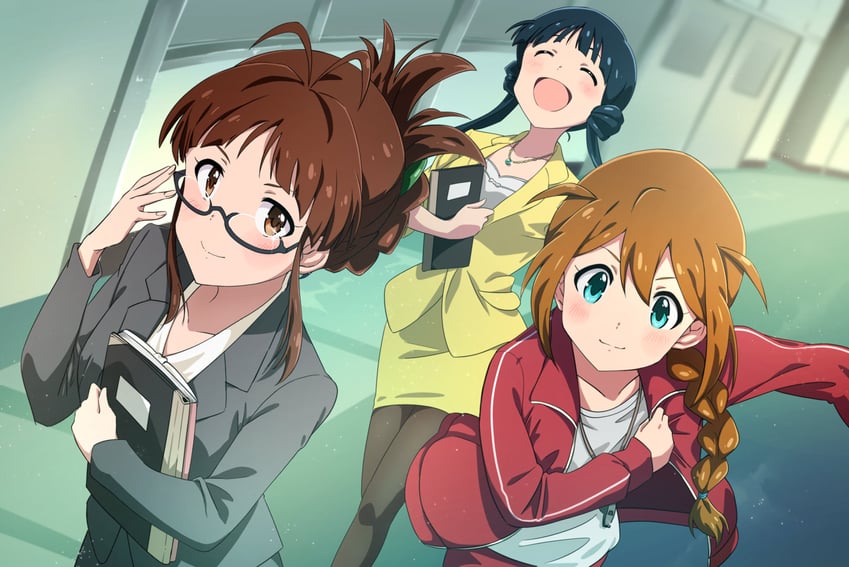 akizuki ritsuko, baba konomi, and kitakami reika (idolmaster and 2 more) drawn by wanoji
