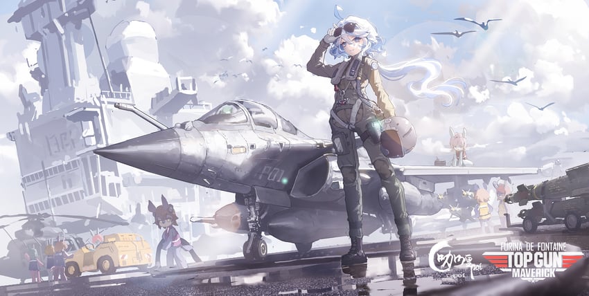 furina (genshin impact and 2 more) drawn by chigalidepoi