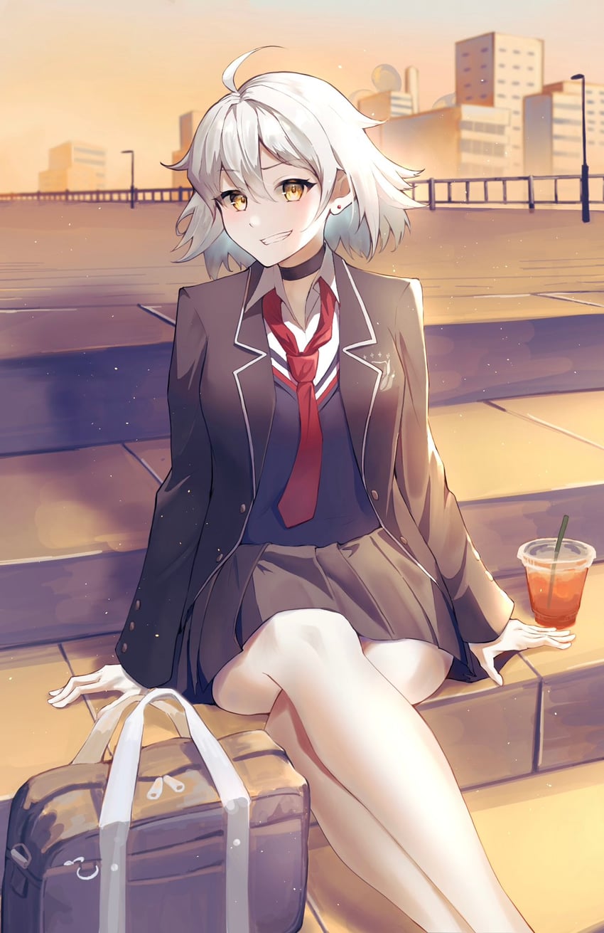 jeanne d'arc alter (fate and 1 more) drawn by papukin