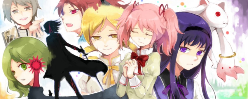 akemi homura, kaname madoka, miki sayaka, sakura kyoko, tomoe mami, and 4 more (mahou shoujo madoka magica) drawn by jond.dm