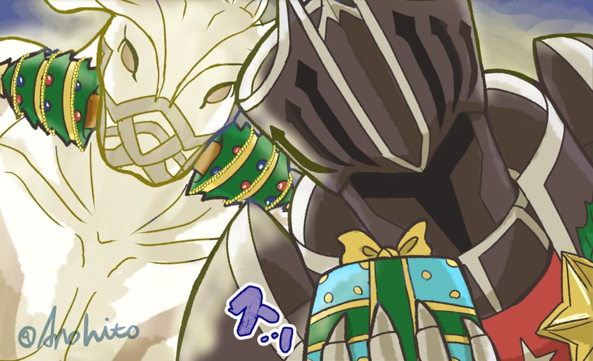 black knight and eikthyrnir (fire emblem and 1 more) drawn by anohito_(pixiv_1047059)