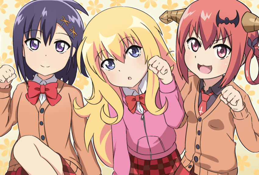 satanichia kurumizawa mcdowell, gabriel tenma white, and vignette tsukinose april (gabriel dropout) drawn by servachok