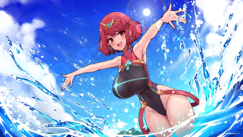pyra (xenoblade chronicles and 1 more) drawn by virus-g