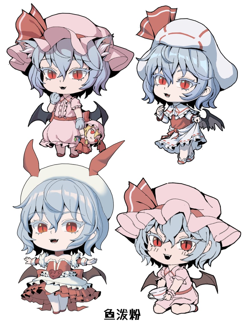 remilia scarlet and flandre scarlet (touhou and 2 more) drawn by youpofen