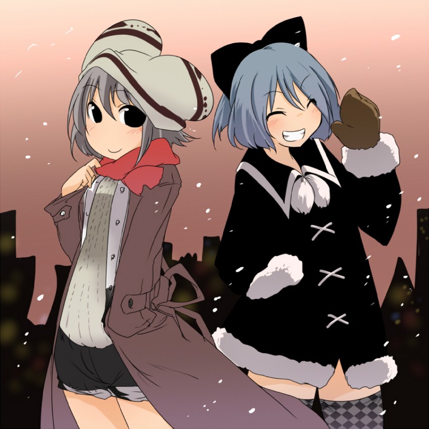 cirno and nazrin (touhou) drawn by aki_(akikaze_asparagus)