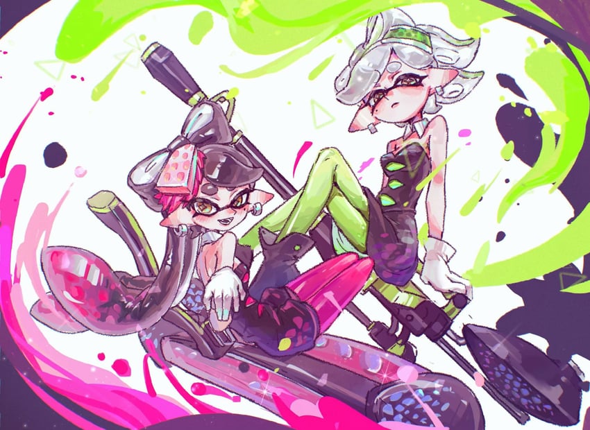 callie and marie (splatoon and 1 more) drawn by gucandiyi52092