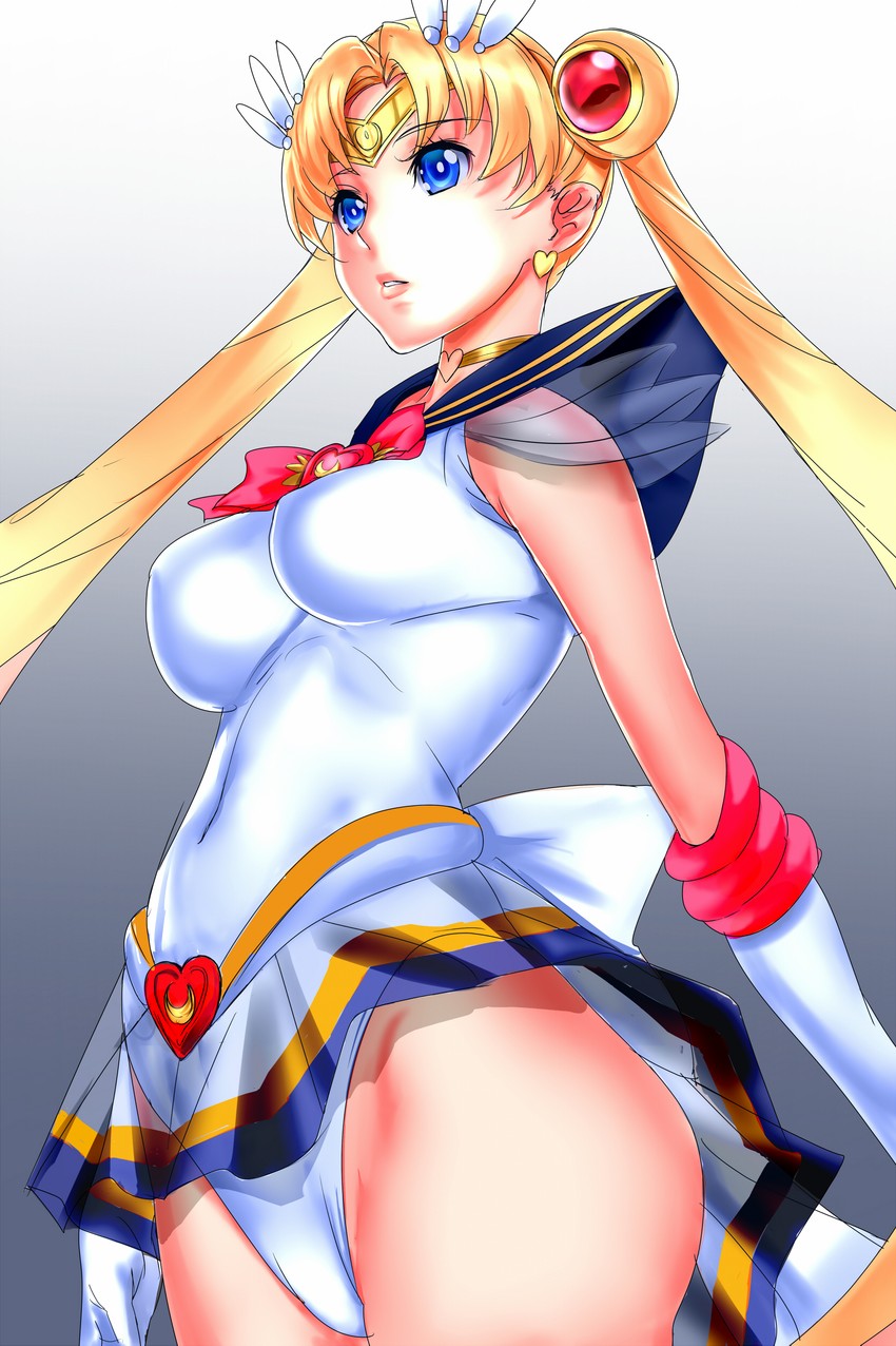 tsukino usagi, sailor moon, and super sailor moon (bishoujo senshi sailor moon) drawn by judge_(oekaki)