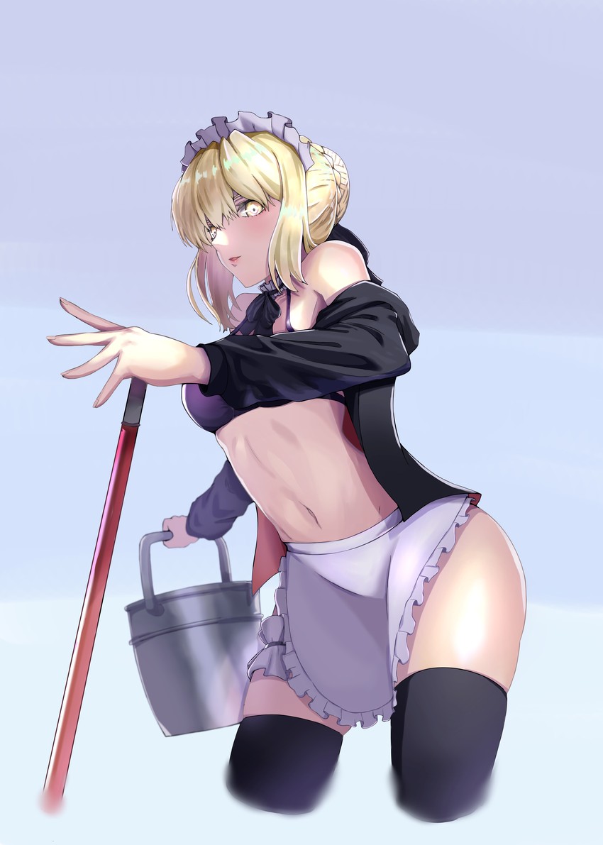 artoria pendragon and saber alter (fate and 1 more) drawn by tesin_(7aehyun)