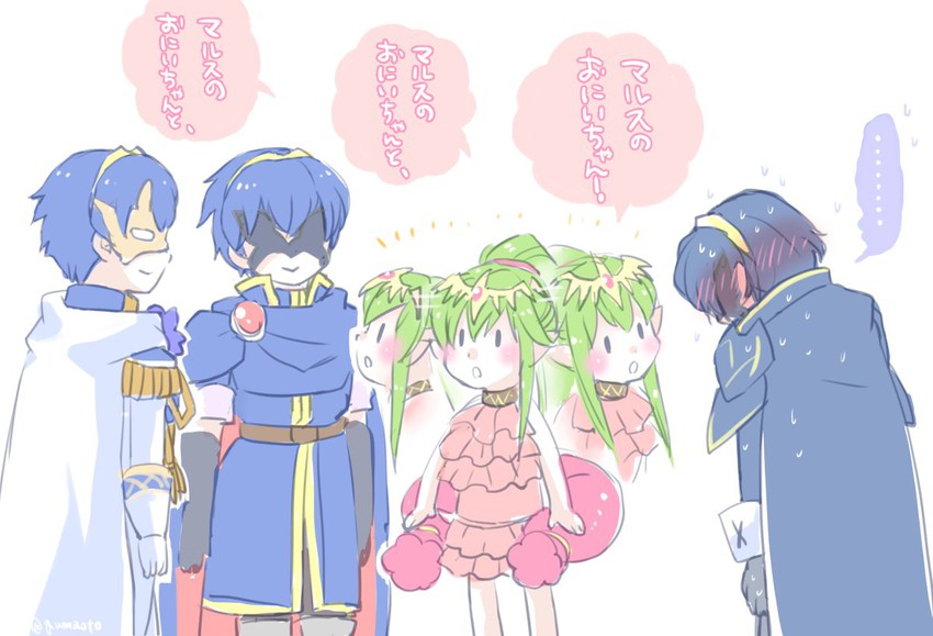 lucina, tiki, and marth (fire emblem and 3 more) drawn by qumaoto