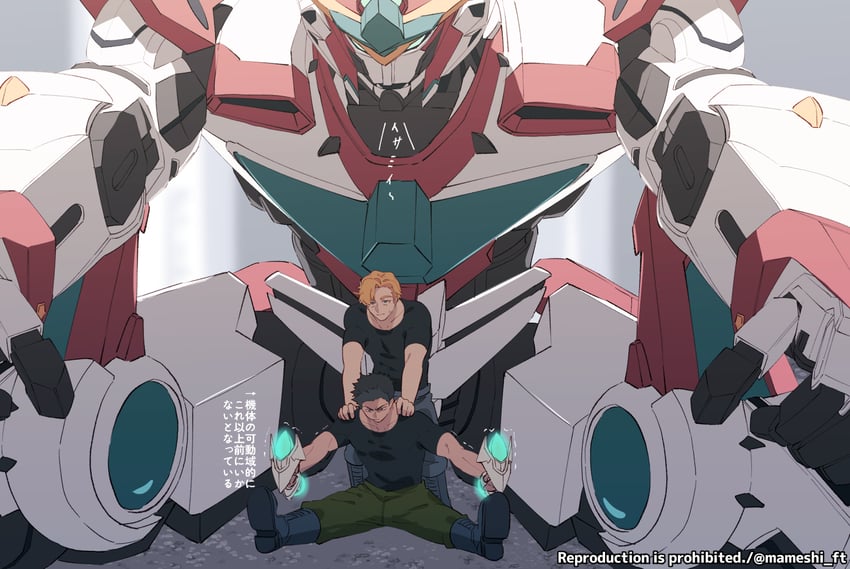 ao isami, lewis smith, and bravern (yuuki bakuhatsu bang bravern) drawn by macha@meshi