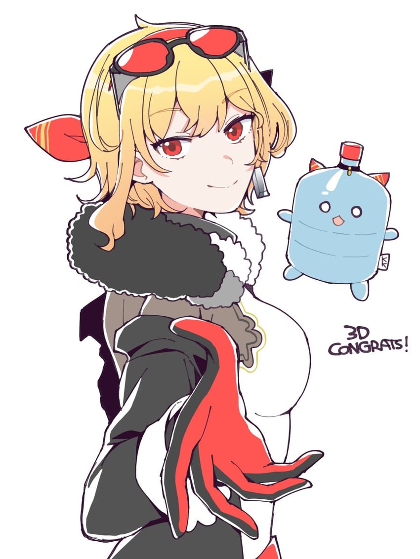 kaela kovalskia and gachan (hololive and 1 more) drawn by mitsumine_(ookami_no_oyashiro)