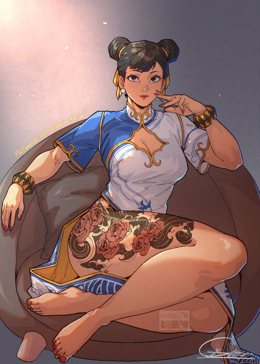 chun-li (street fighter and 1 more) drawn by chuckuddin