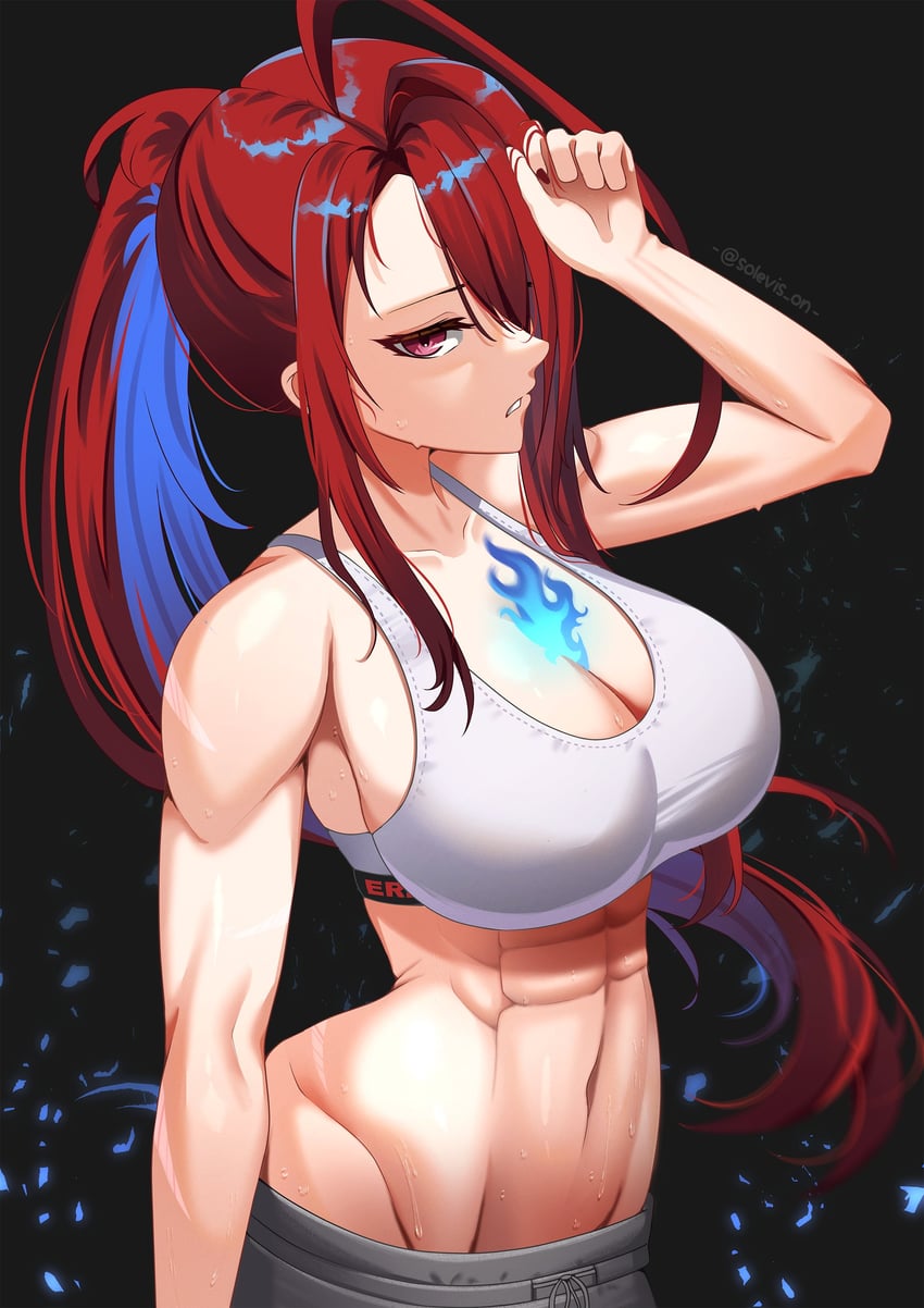elizabeth rose bloodflame (hololive and 1 more) drawn by solevisionarts