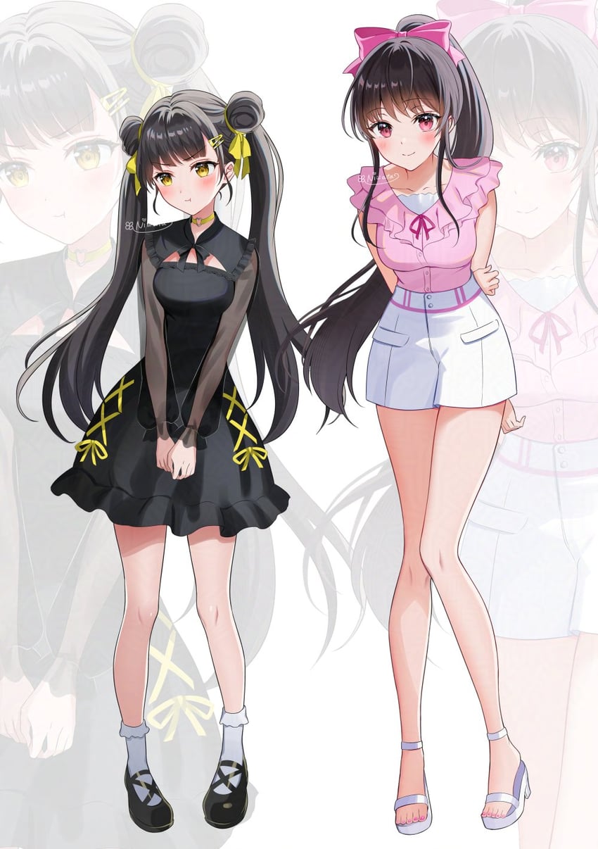 takanashi yui and harusaki akane (seishain project) drawn by niwata0