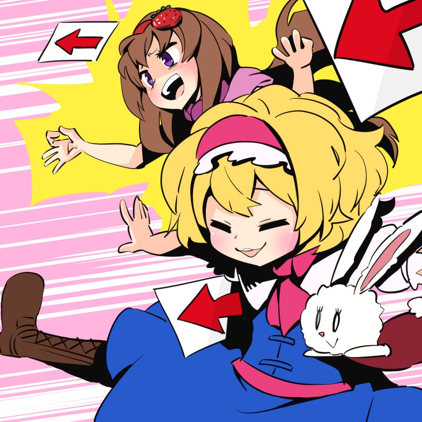 alice margatroid and ichigo (touhou and 2 more) drawn by gram_9