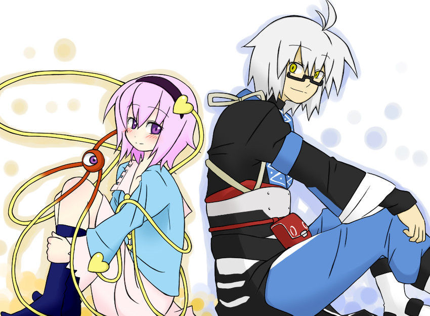 komeiji satori and morichika rinnosuke (touhou) drawn by sag_(karehabase)