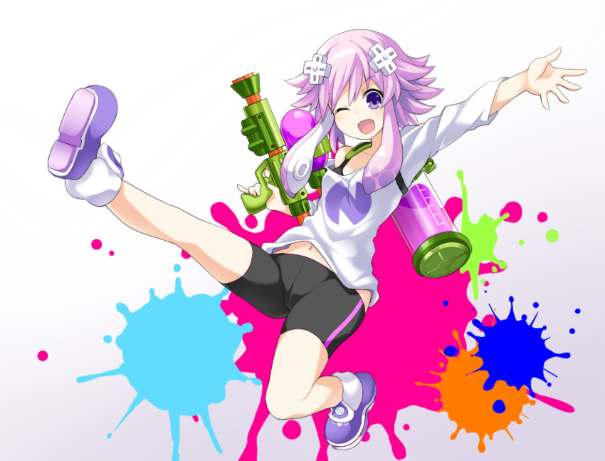 neptune (splatoon and 2 more) drawn by imo_soba