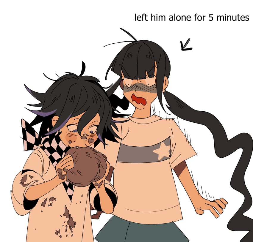 oma kokichi (danganronpa and 1 more) drawn by lovepoints