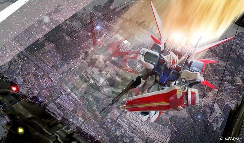 strike gundam (gundam and 1 more) drawn by rebio_(pixiv_2385363)