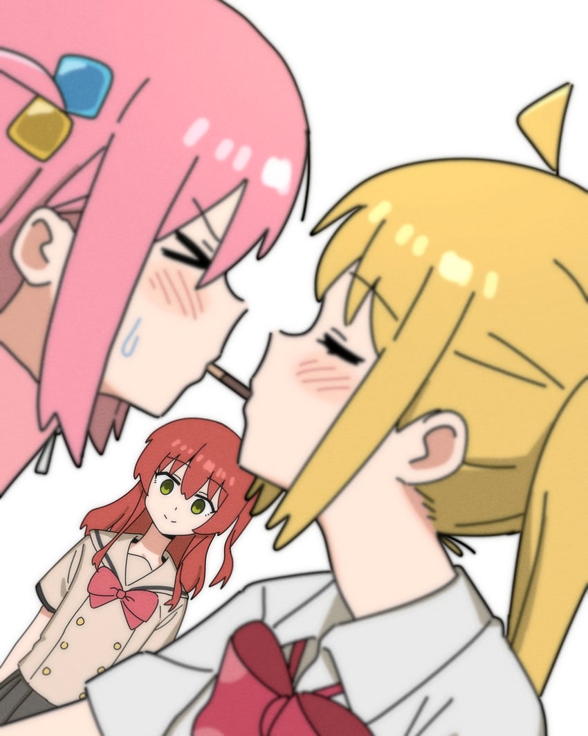 gotoh hitori, kita ikuyo, and ijichi nijika (bocchi the rock!) drawn by poliwiloq