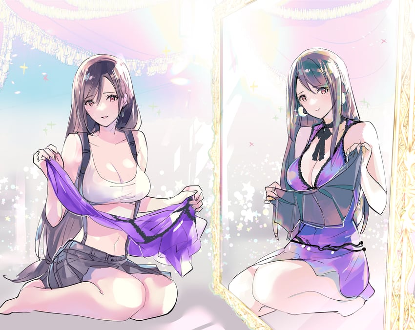 tifa lockhart (final fantasy and 2 more) drawn by shoji_sakura