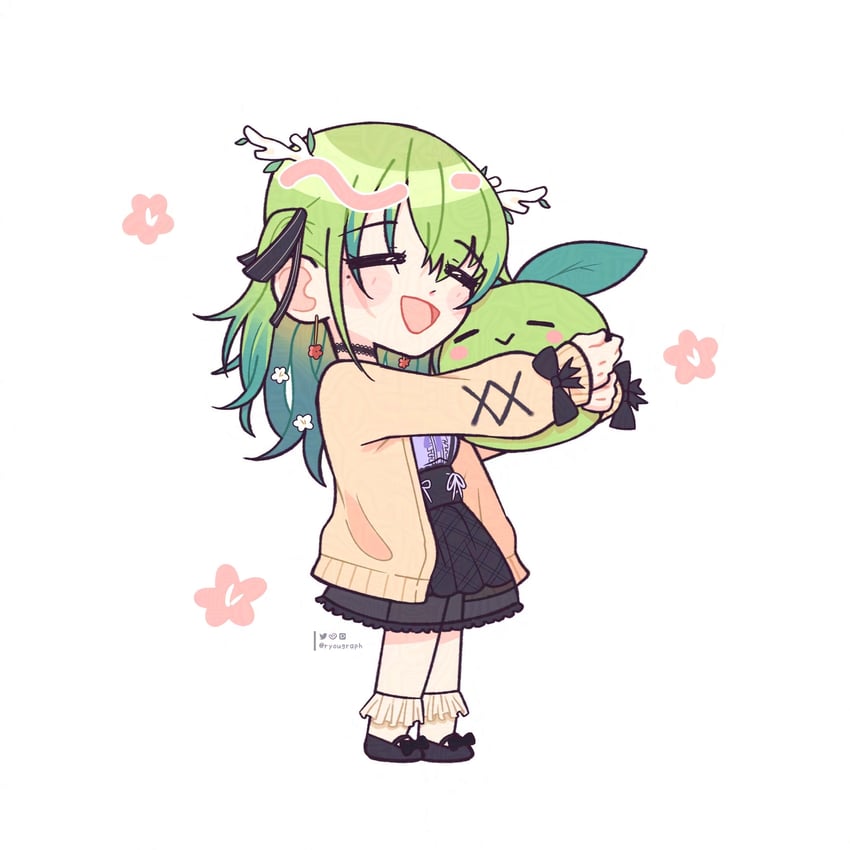 ceres fauna and sapling (hololive and 1 more) drawn by mikki_(bukiyos)