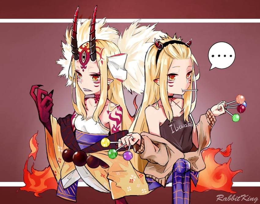 ibaraki douji (fate and 1 more) drawn by rabbit_king