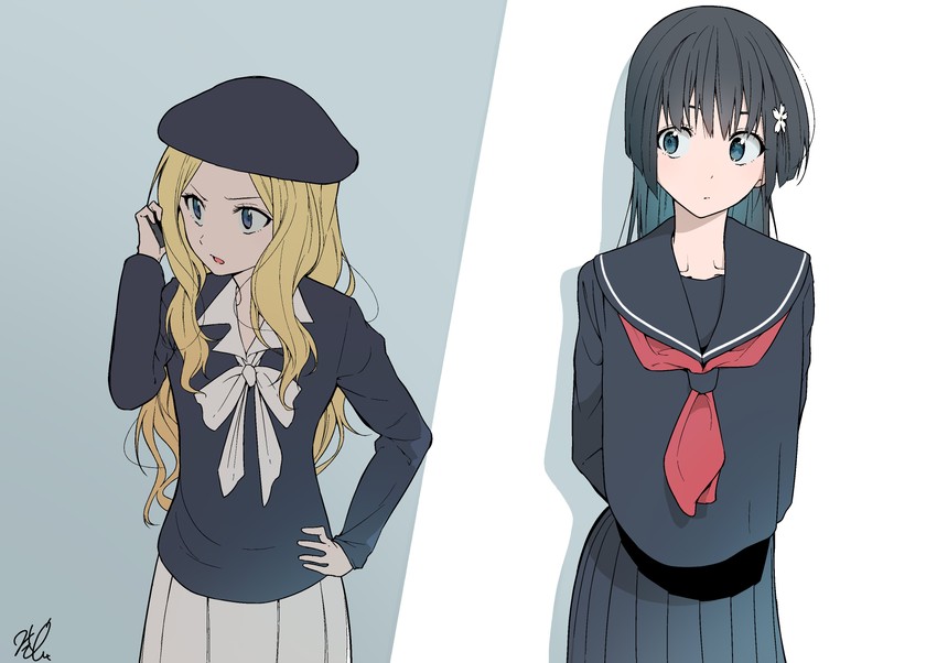 saten ruiko and frenda seivelun (toaru majutsu no index and 2 more) drawn by futatugikota