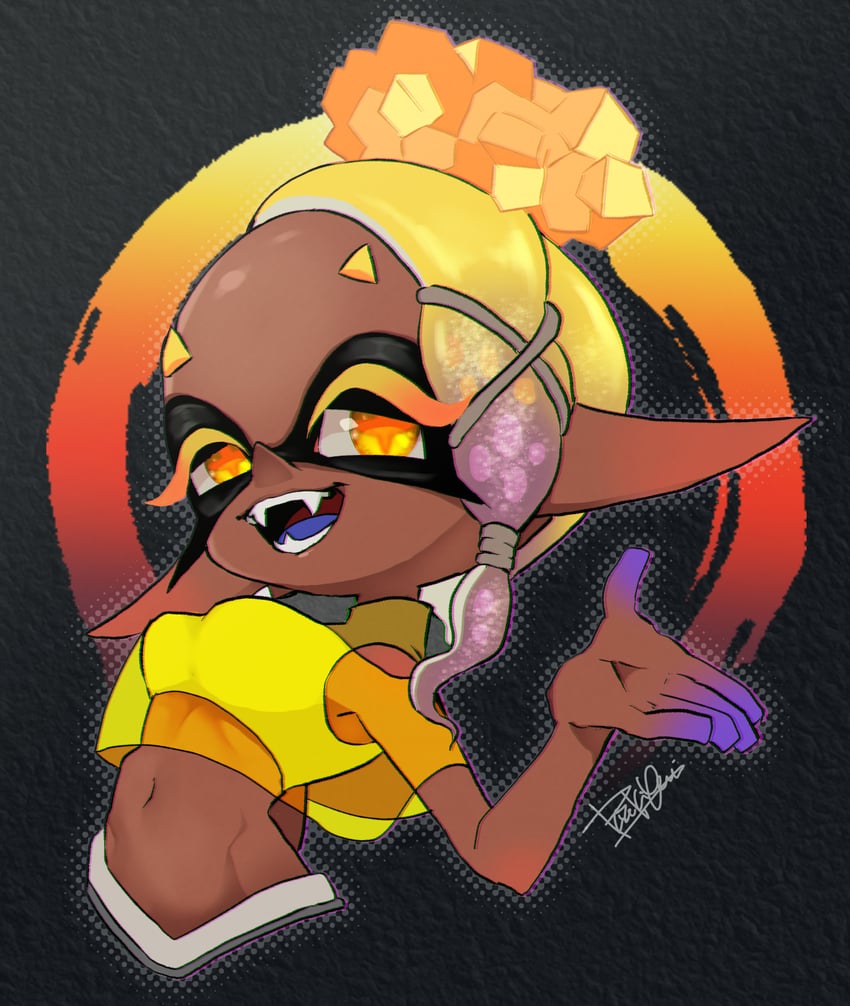 frye (splatoon and 1 more) drawn by isamu-ki_(yuuki)