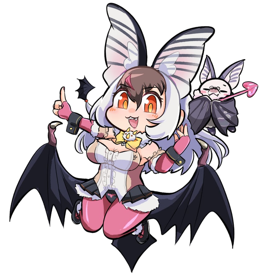 brown long-eared bat and poporu (kemono friends and 1 more) drawn by asihire