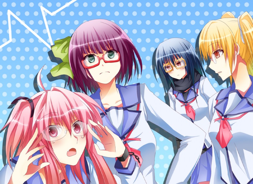 nakamura yuri, yui, yusa, and shiina (angel beats!) drawn by sousui_yasana