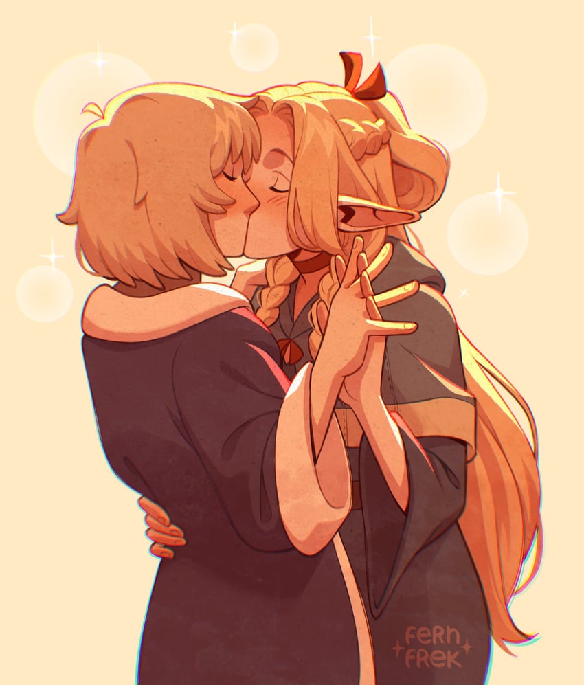 marcille donato and falin touden (dungeon meshi) drawn by fernfrek