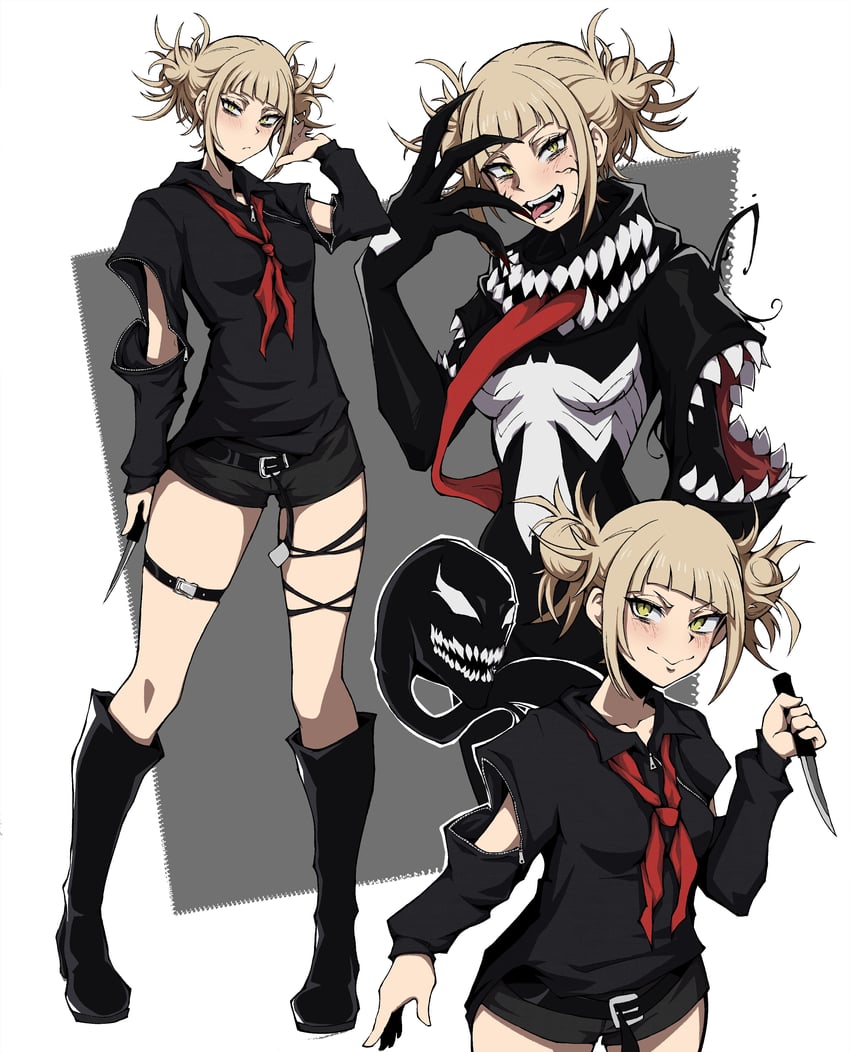toga himiko and venom (boku no hero academia and 2 more) drawn by kekel