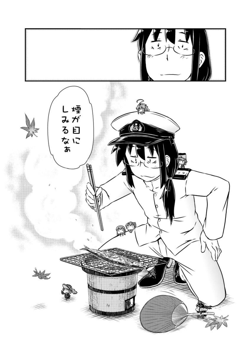 kaga, akagi, nagato, ryuujou, female admiral, and 2 more (kantai collection) drawn by moroyan