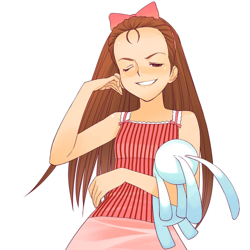 minase iori and usa-chan (idolmaster and 1 more) drawn by a1_(initial-g)