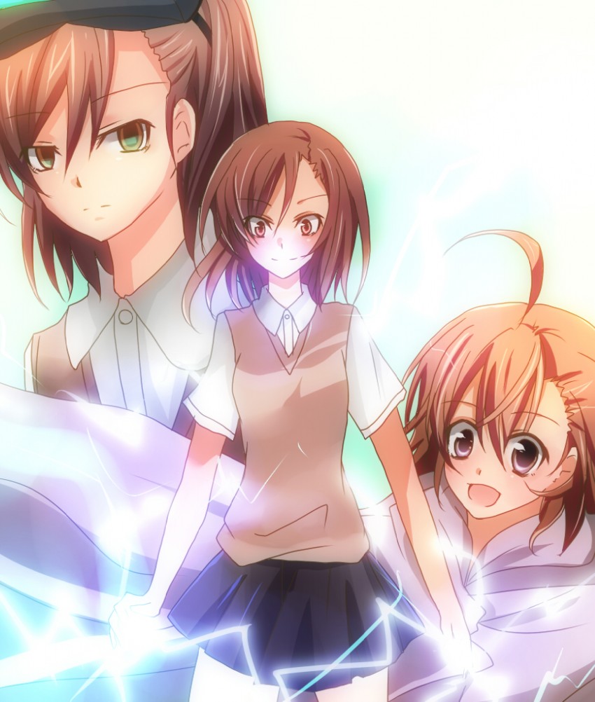 misaka mikoto, last order, and misaka imouto (toaru majutsu no index) drawn by hivalu_nagare