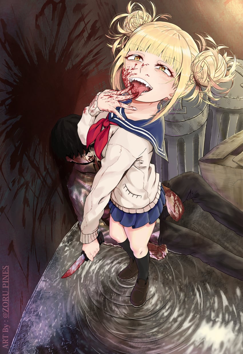 toga himiko (boku no hero academia) drawn by zoru_pines