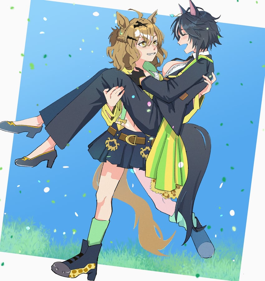 jungle pocket and fuji kiseki (umamusume) drawn by pore_(uwuifx927171)
