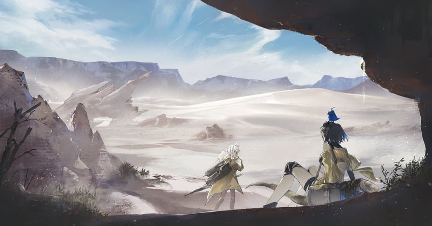eunectes, tuye, and high priest (arknights) drawn by cheonyeon-hi