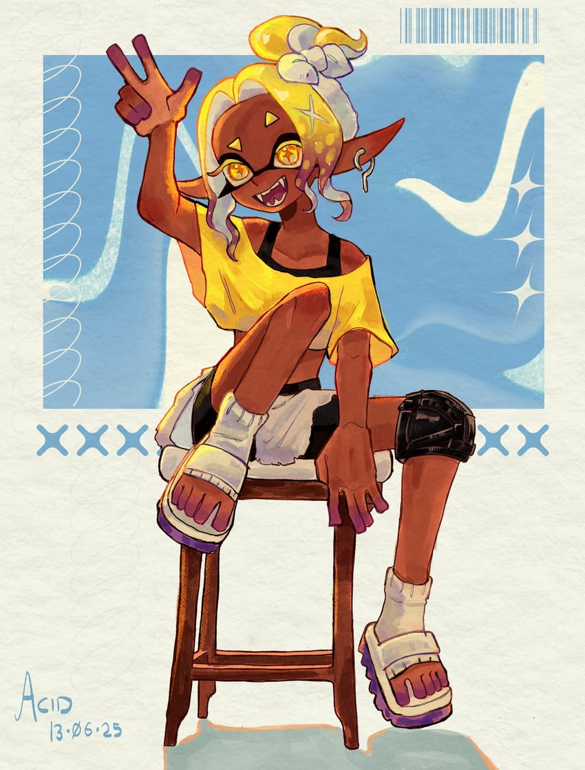 frye (splatoon and 1 more) drawn by devil_acid