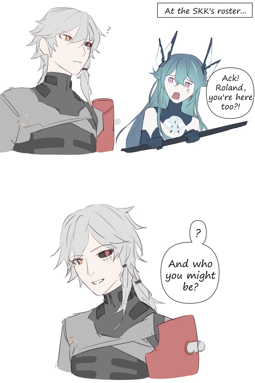lamia, lamia: lost lullaby, roland, and roland: flambeau (punishing: gray raven) drawn by rebbie_rt