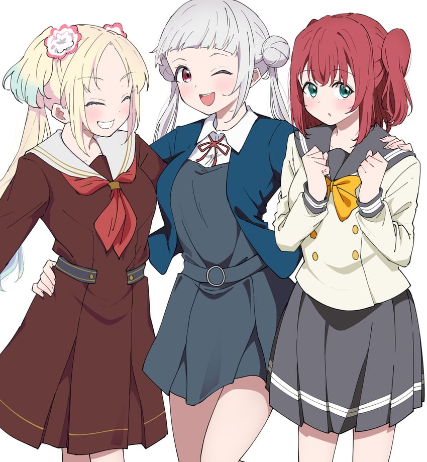 osawa rurino, kurosawa ruby, and arashi chisato (love live! and 3 more) drawn by liz_(piyoko_piyop)