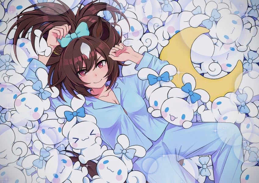 sirius symboli and cinnamoroll (umamusume and 2 more) drawn by banseog