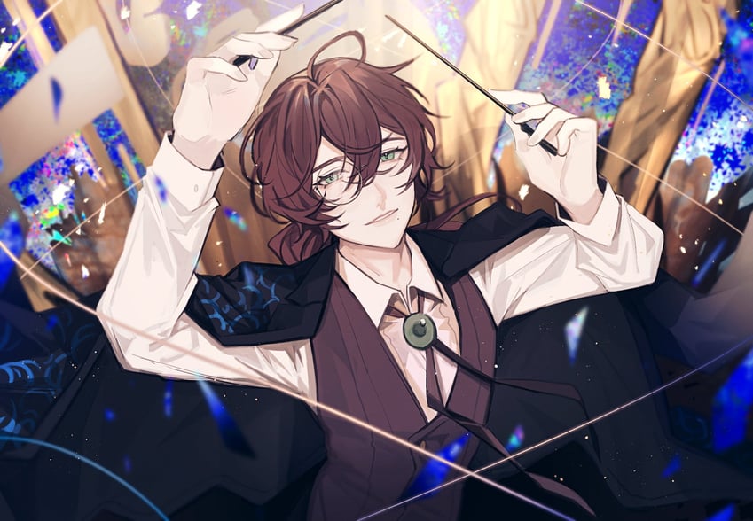 albert parker (indie virtual youtuber and 2 more) drawn by yasuihiruya