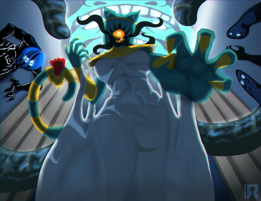 nyanlathotep (cthulhu mythos and 1 more) drawn by rayzrraycox