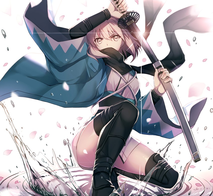 okita souji (fate and 2 more) drawn by akami_fumio
