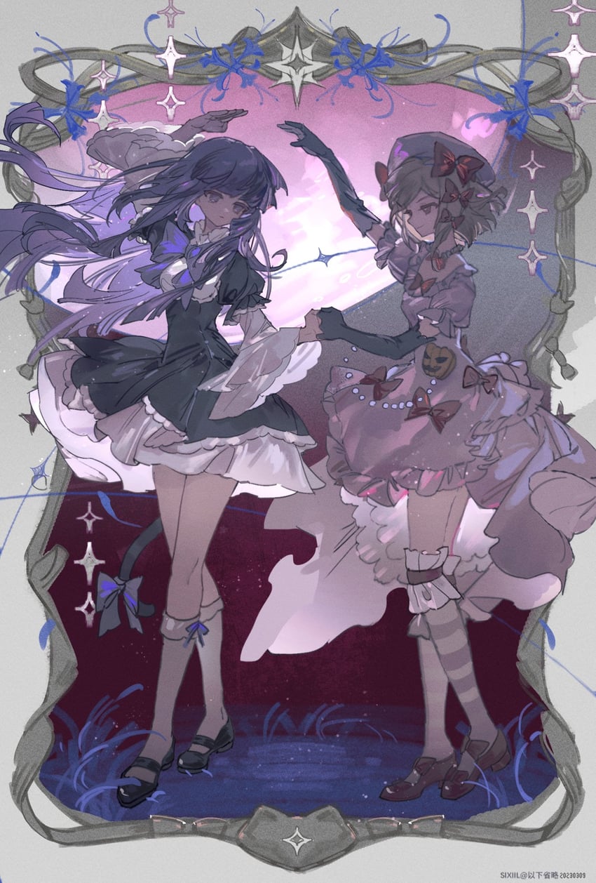 frederica bernkastel and lambdadelta (umineko no naku koro ni) drawn by sixii