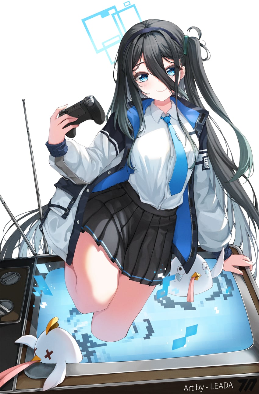 aris and peroro (blue archive) drawn by leada