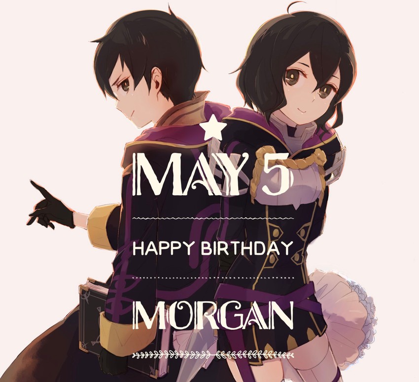 female morgan and male morgan (fire emblem and 2 more) drawn by mamegohan