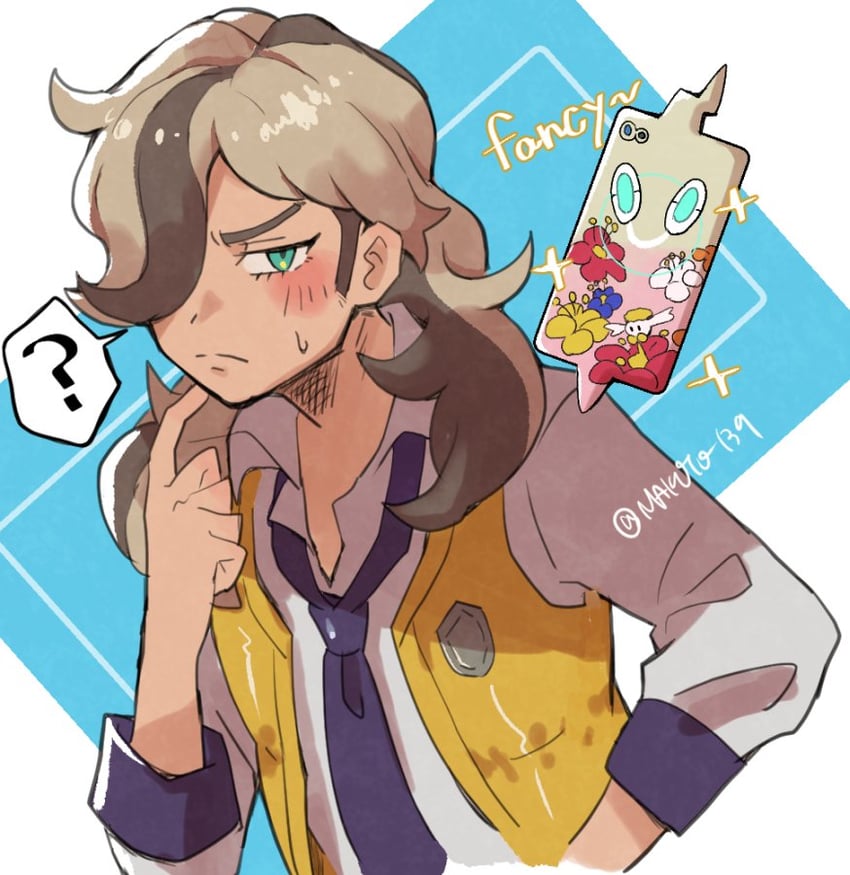 rotom, rotom phone, and arven (pokemon and 1 more) drawn by makoto_139